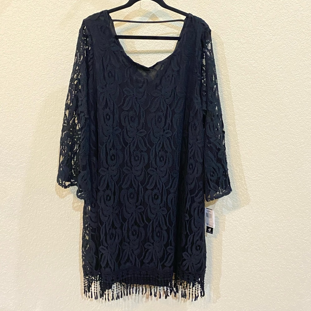 Ingo USA Black Lace Cocktail Dress Made in USA Size 2X